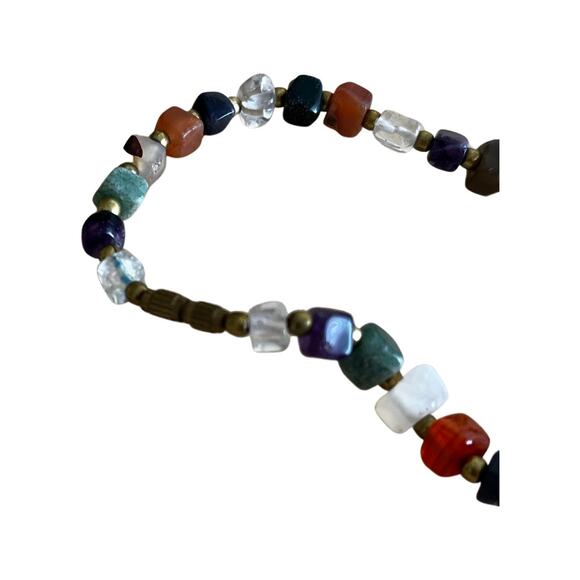 Multiple Gemstone Strand Necklace, Amethyst, Quartz, Citrine - Picture 3 of 4